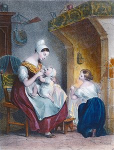 The Wetnurse by Achille Devéria